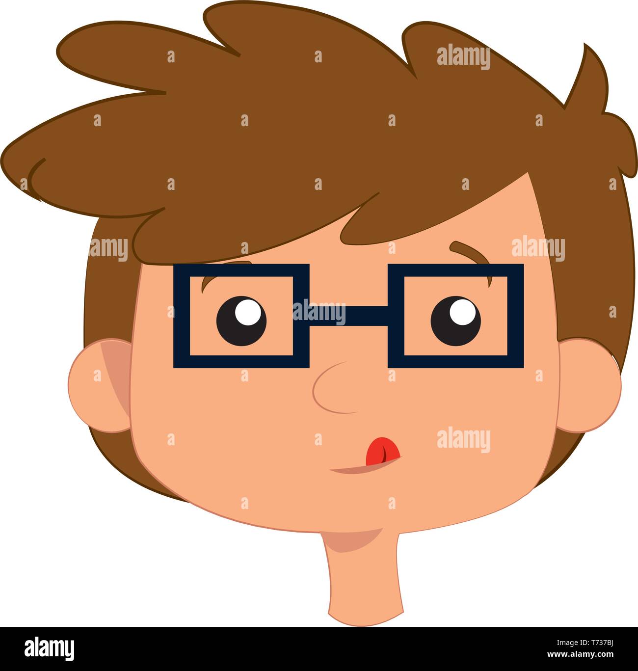 Avatar of a boy with glasses Stock Vector Image & Art Alamy