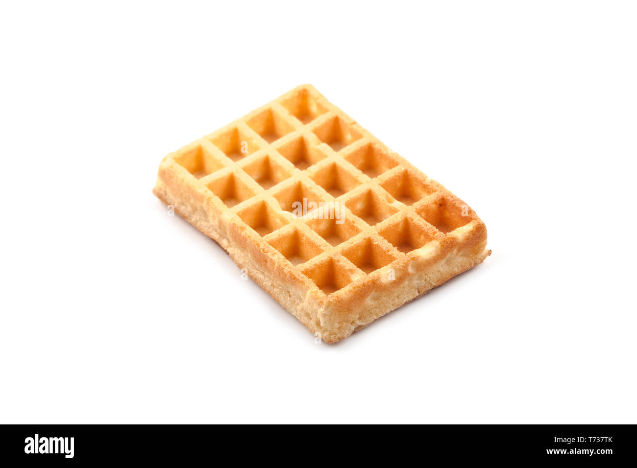 Belgium waffer isolated on white background. Fresh baked wafer Stock ...