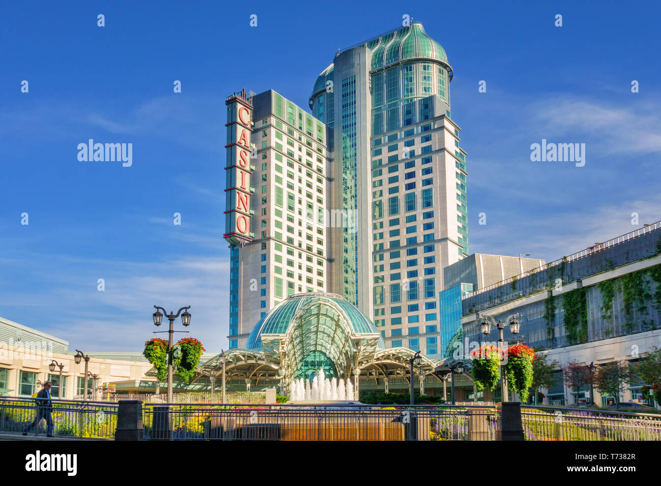 Fallsview Casino and Hotel in downtown Niagara Falls Ontario Canada Stock Photo