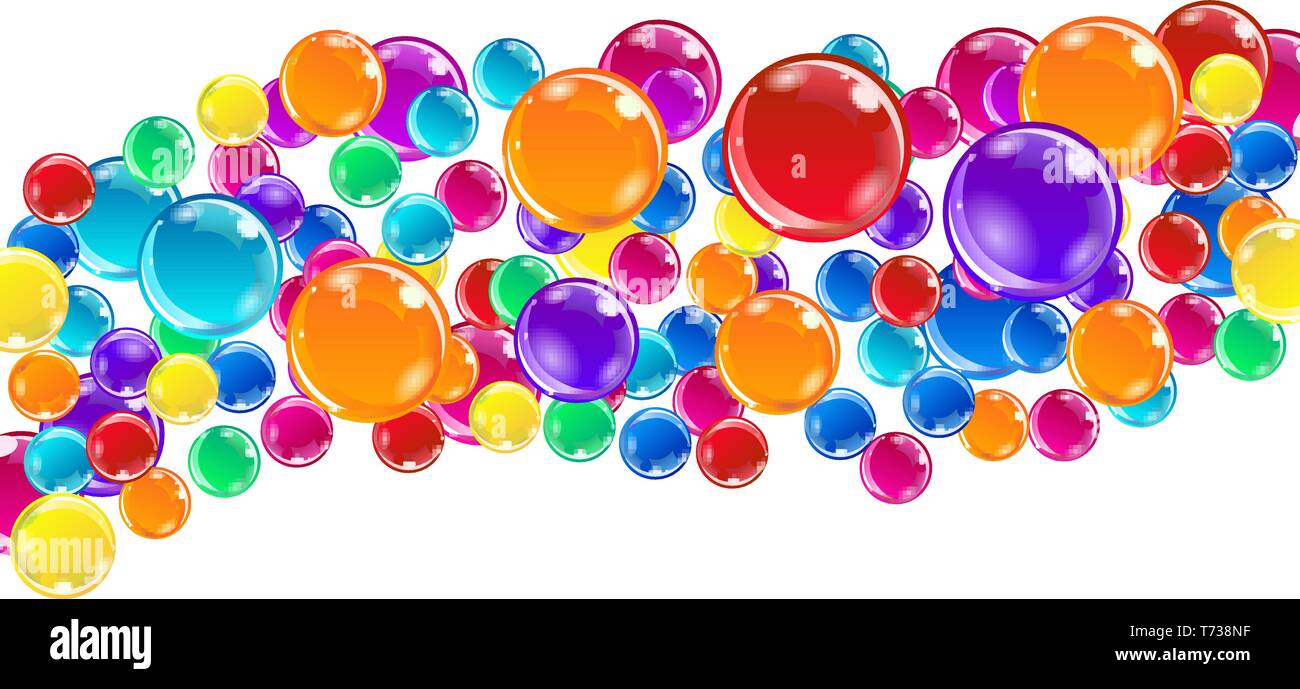 Abstract vector background with bright colorful spheres Stock Vector