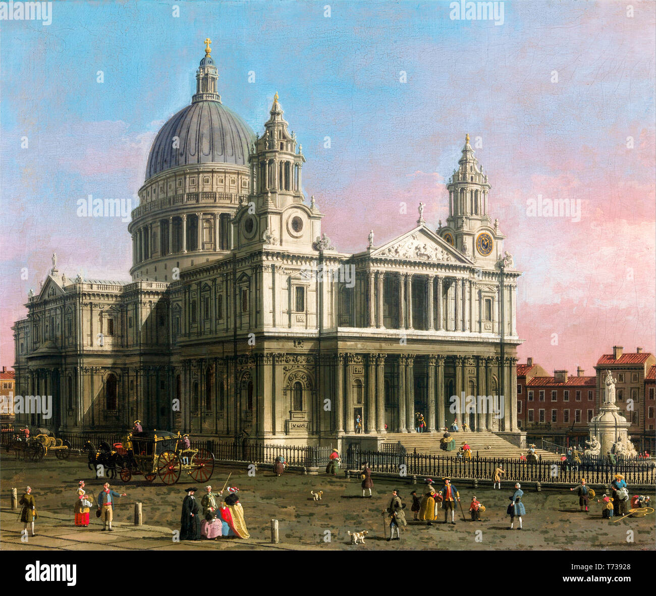 Canaletto, St. Paul's Cathedral, London, painting, circa 1754 Stock Photo