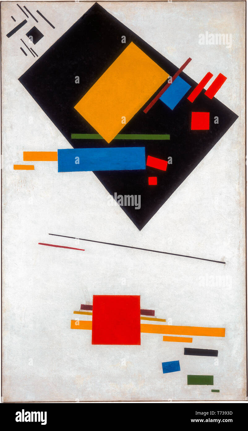 Kazimir Malevich, Suprematist Painting (with Black Trapezium and Red Square), 1915 Stock Photo