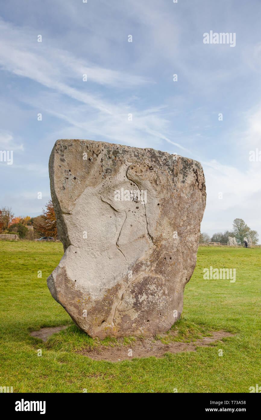 Details of stones and environs in the Prehistoric Avebury Stone Circle ...