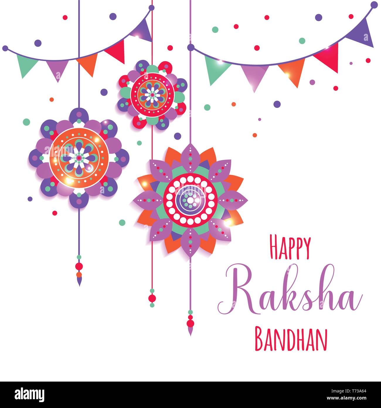 A graphic design for an Indian festival - Raksha Bandhan Stock ...