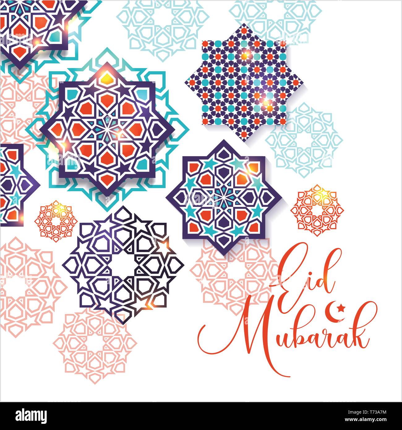 Festival graphic of islamic geometric art. Islamic decoration Stock