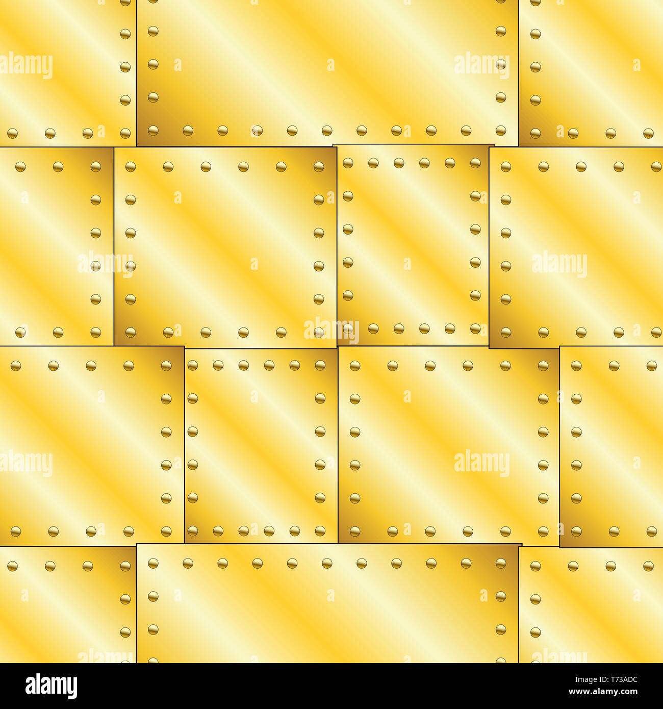 Seamless vector texture with riveted metal sheets. You can create the ...