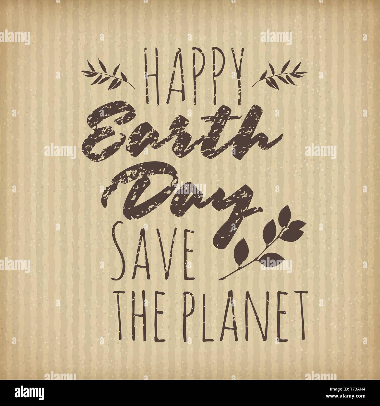 Typographic design poster for World Earth Day Stock Vector
