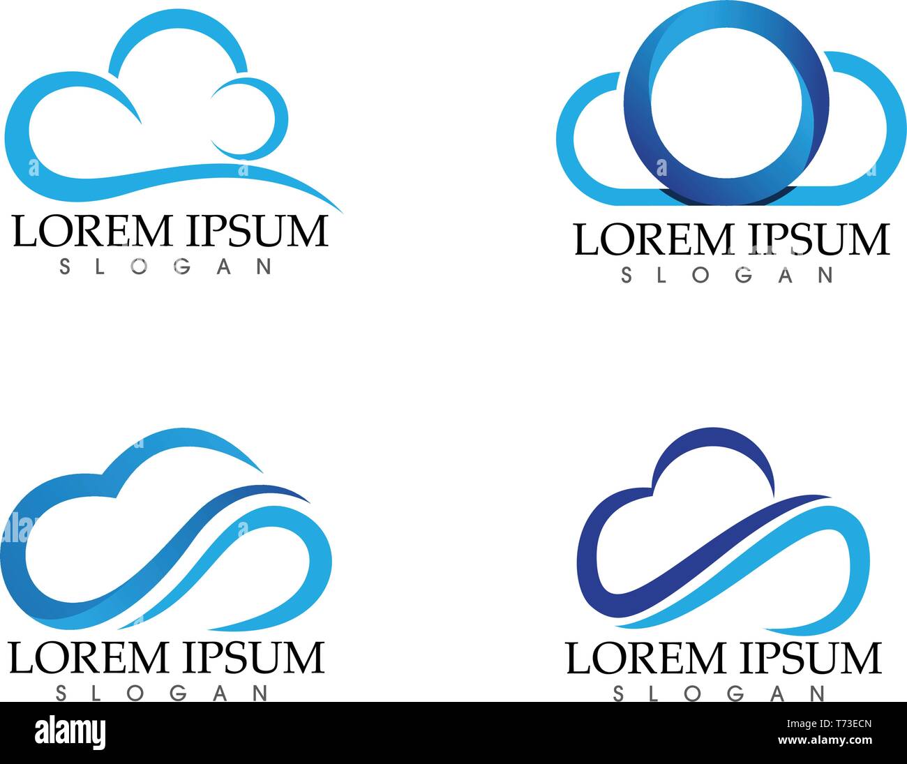 Cloud logo template vector illustration design icons Stock Vector Image ...