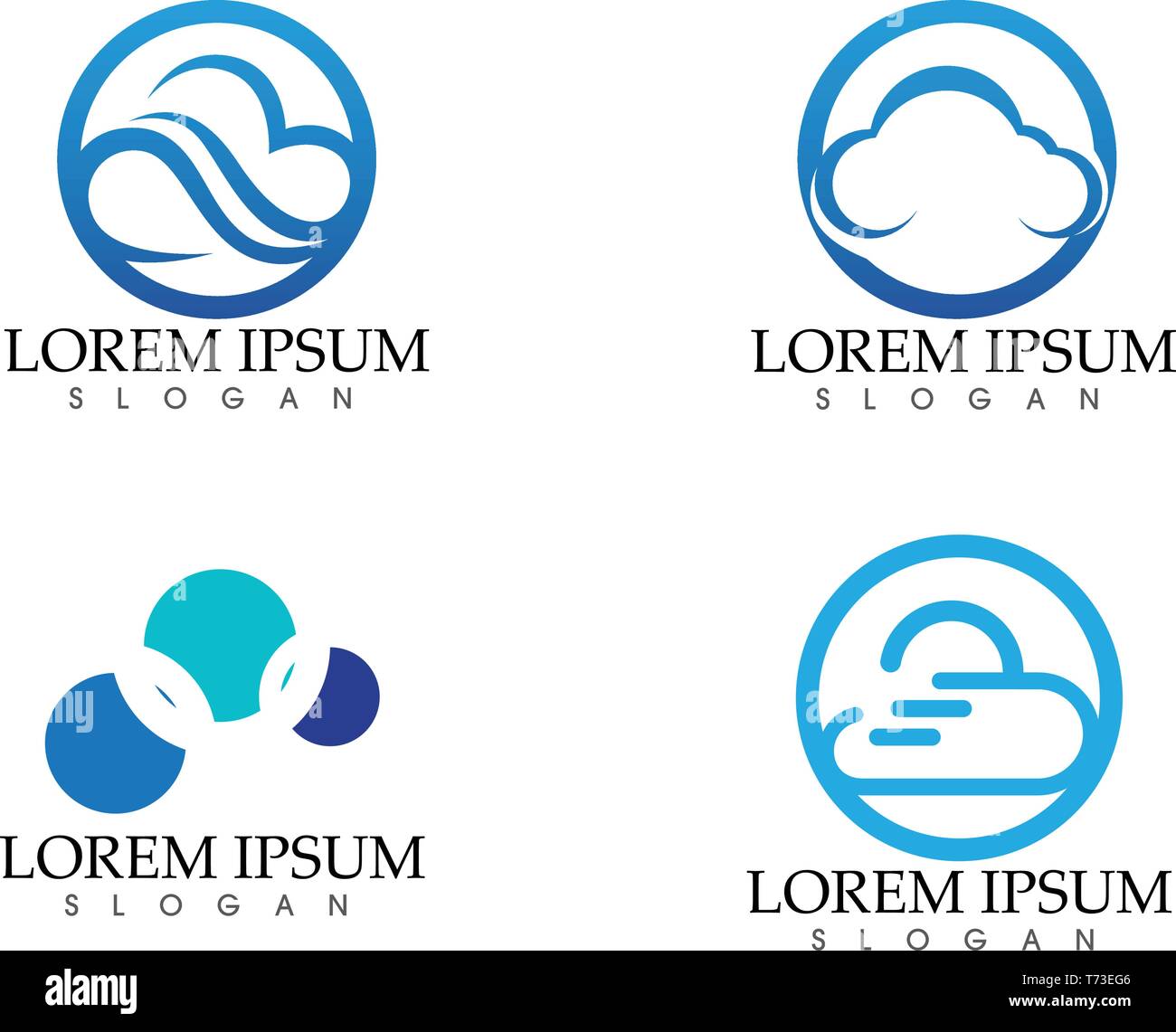 Cloud logo template vector illustration design icons Stock Vector Image ...
