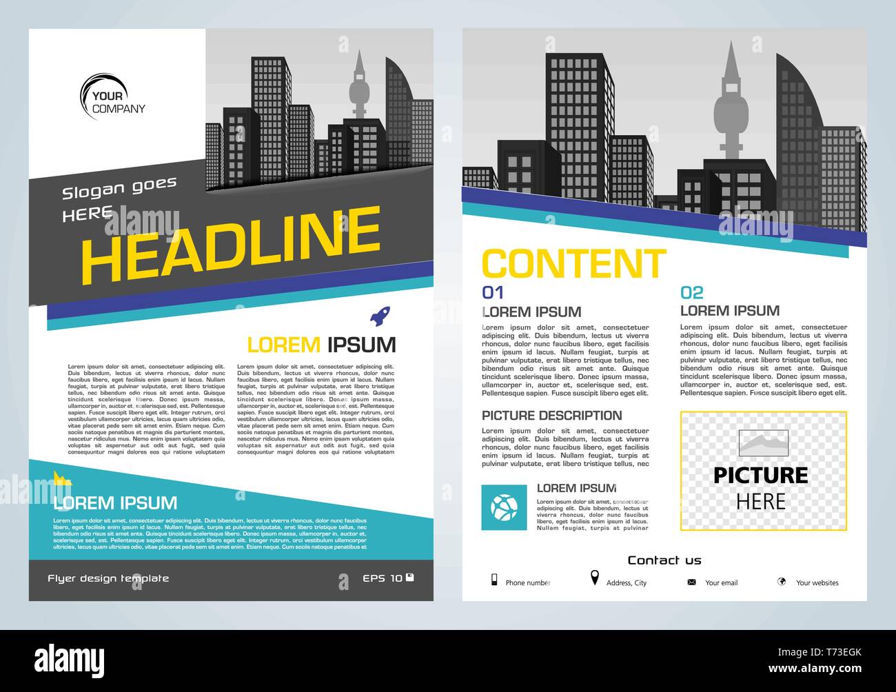 Flyer File Rectangle Vector flyer, corporate business, annual report, brochure design and ...