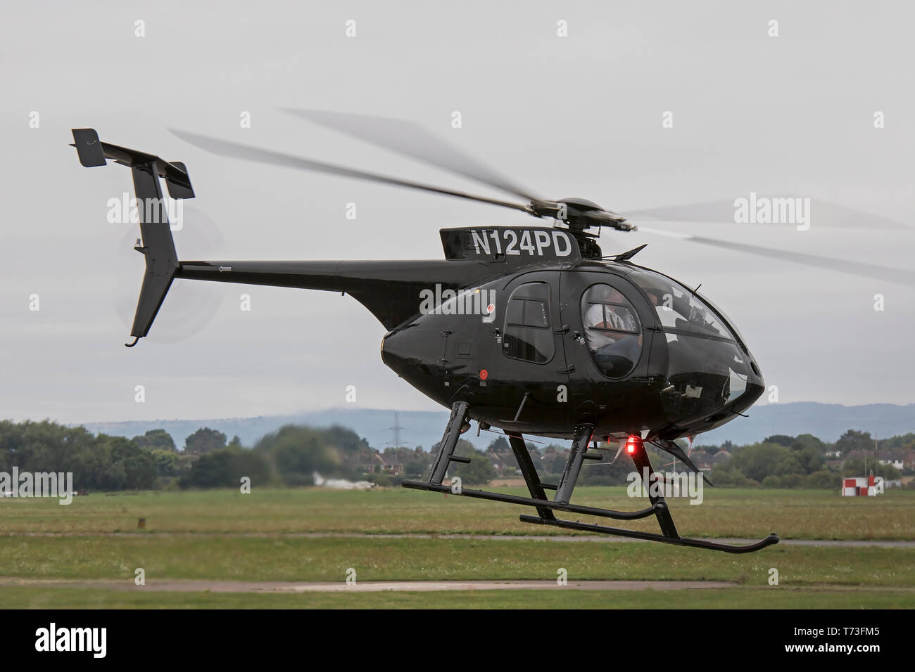 N124PD McDonnell Douglas Helicopters MD500 at Gloucestershire Airport Staverton Stock Photo