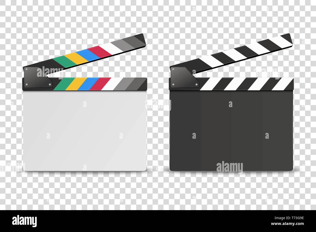 Clapper board vector icon isolated on white background Stock Vector Image &  Art - Alamy