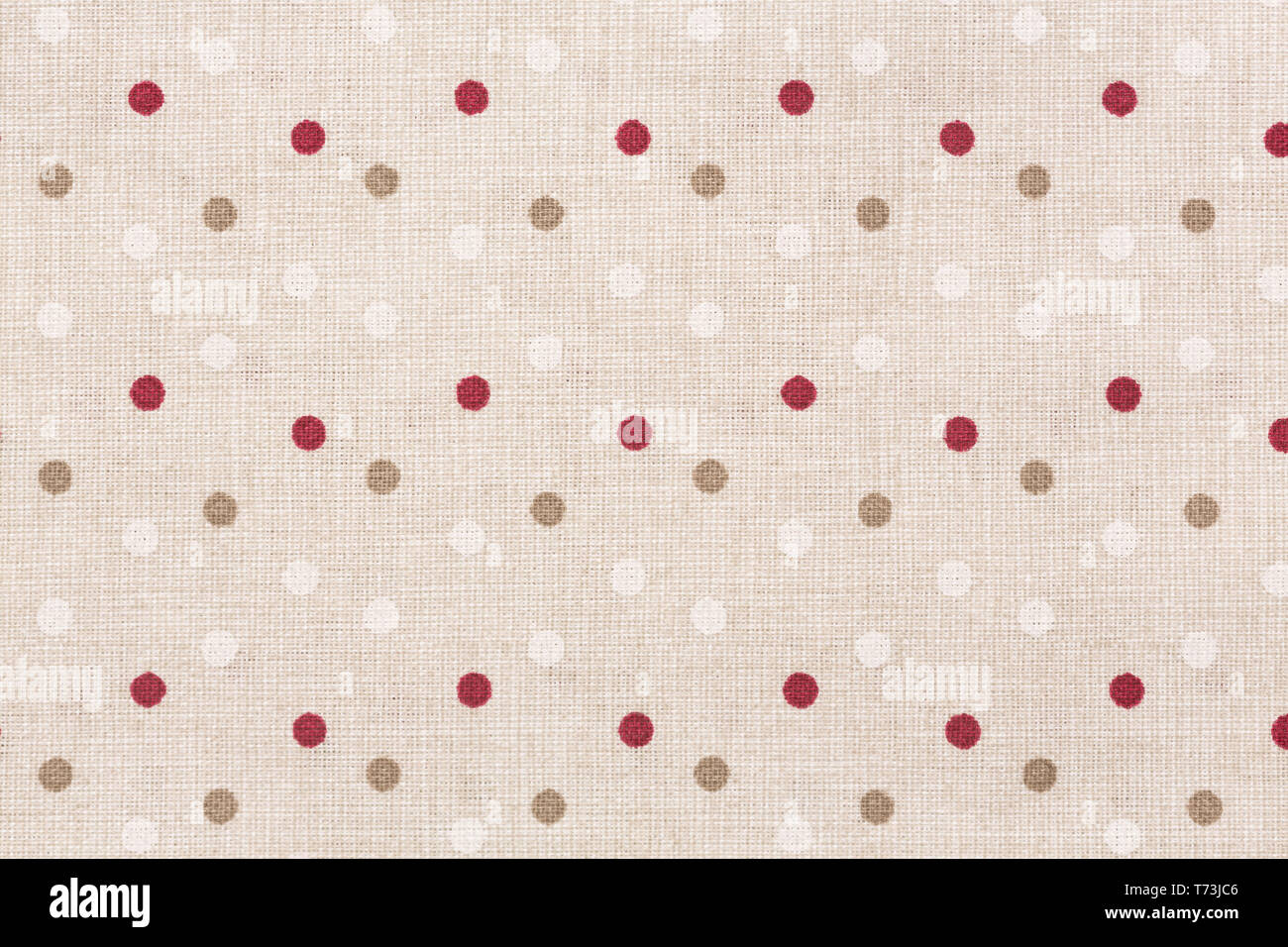 Close up of colorful polka dotted textile with copy space Stock Photo