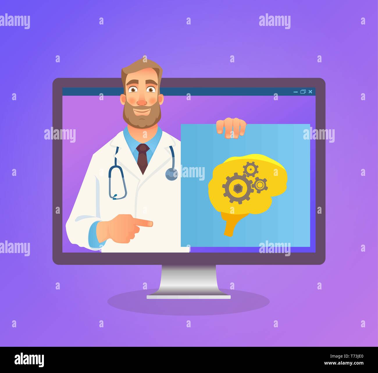Online medical consultation. Doctor online. Medicine concept. Doctor