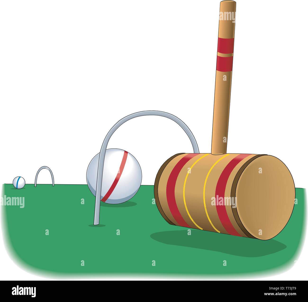 Croquet Vector Illustration Stock Vector Image & Art Alamy