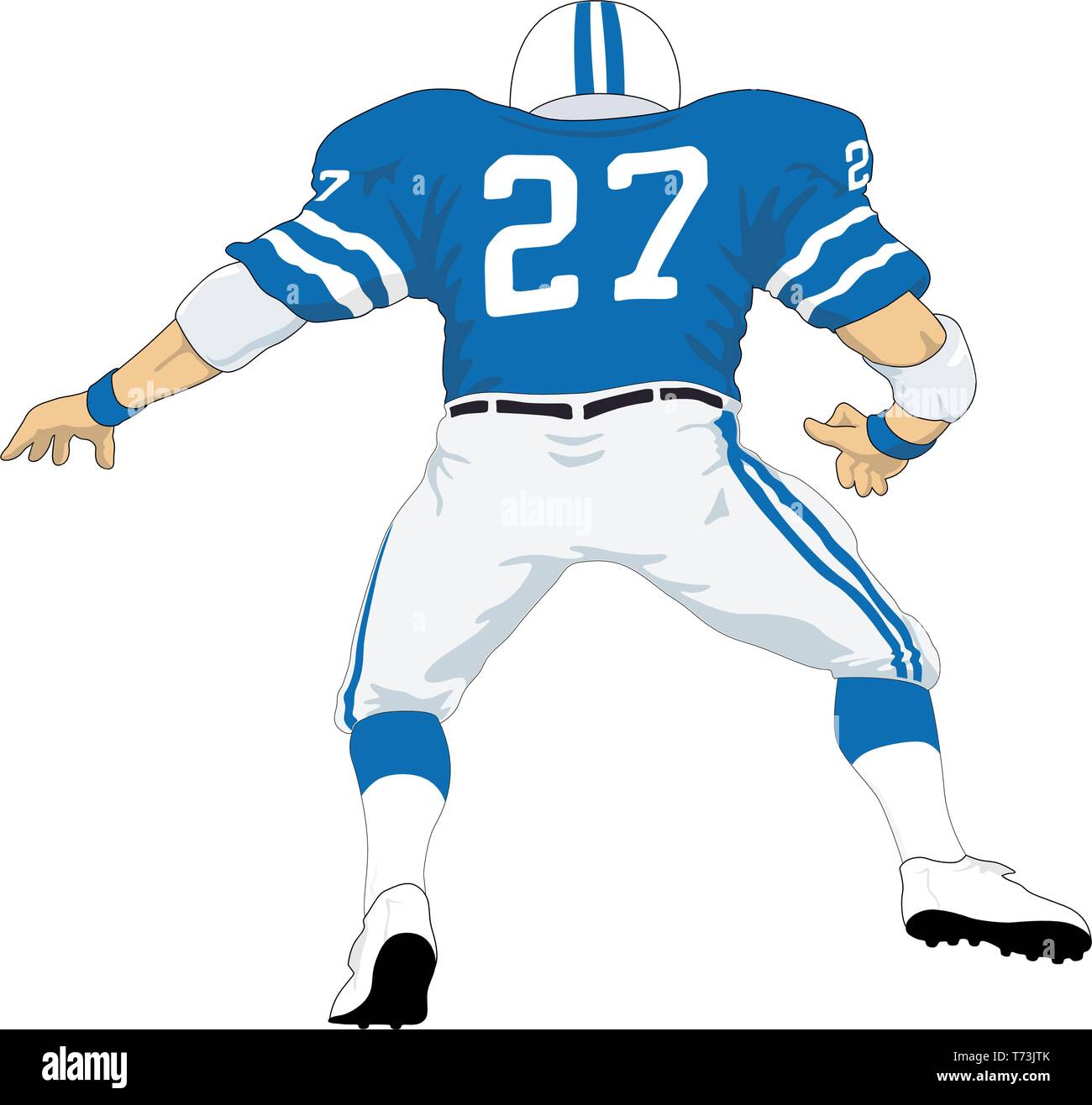Football Player Vector Illustration Stock Vector Image & Art - Alamy