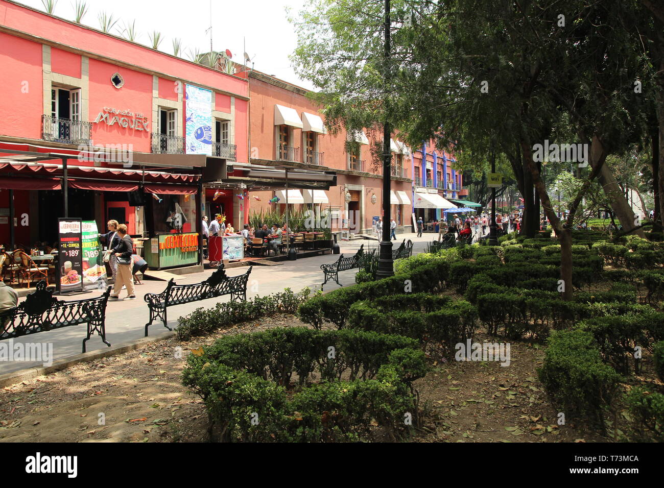 Coyoacan borough, Mexico city. Stock Photo
