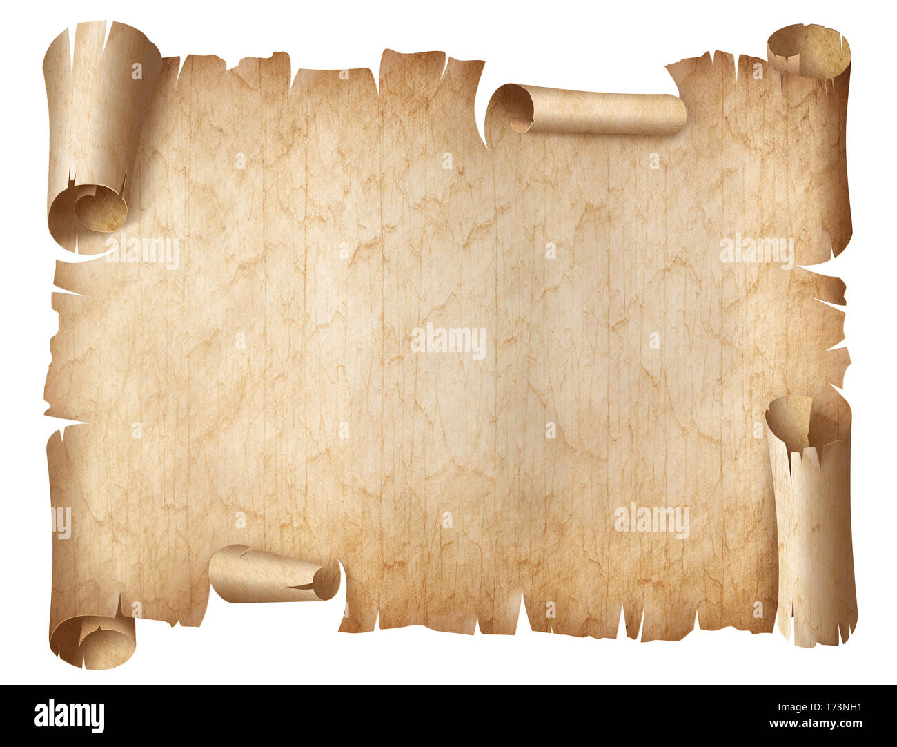 Ancient worn parchment or old document isolated Stock Photo Alamy