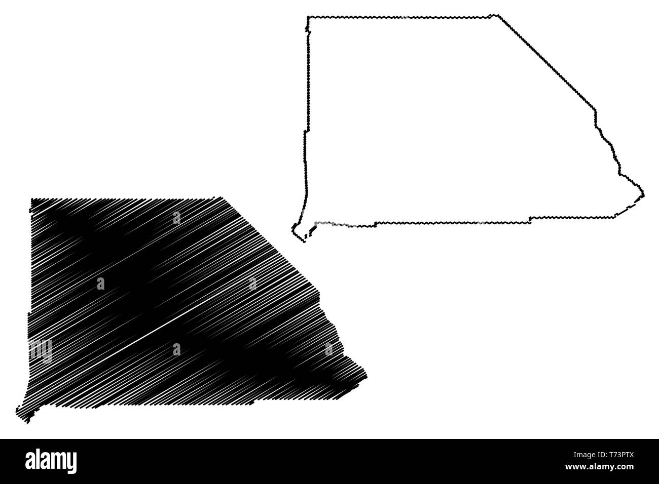 San Bernardino County California - San Bernardino County California Counties In California United States Of Americausa Us Us Map Vector Illustration Scribble Sketch San Bernar T73PTX 