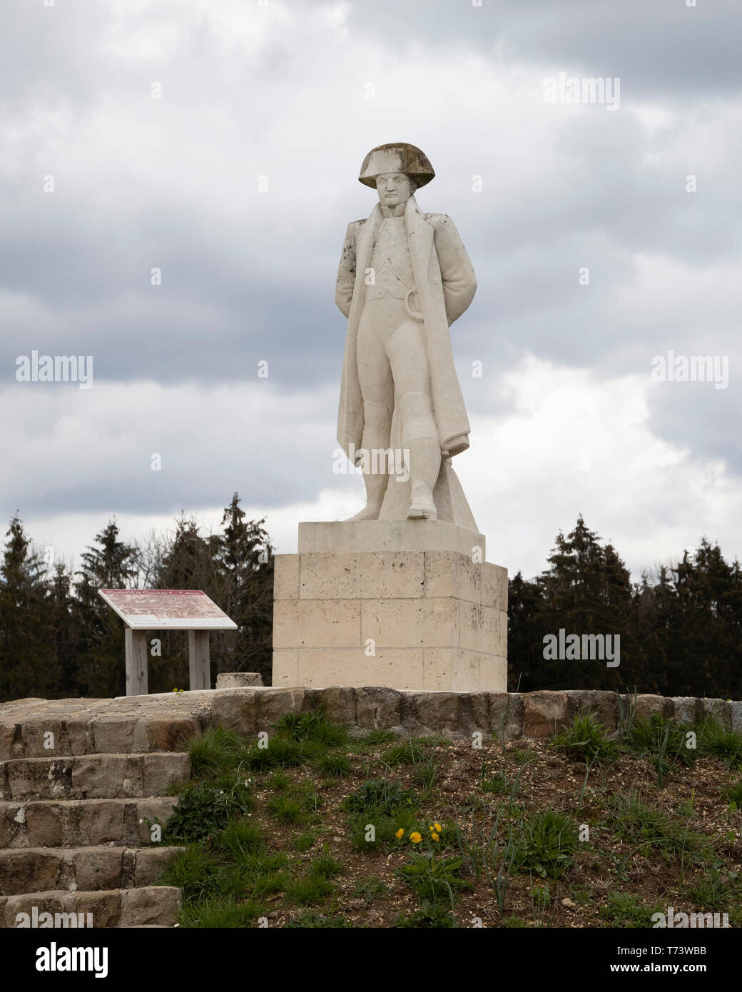 Monument to Napoleon and the battle of 1814 on the Chemin des Dames in France Stock Photo