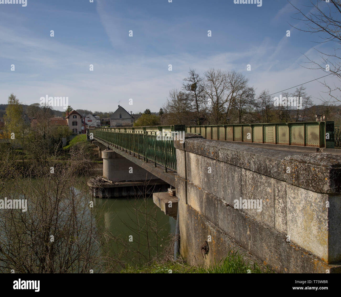 Bridge over the River Aisne at Missy-sur-Aisne France Stock Photo
