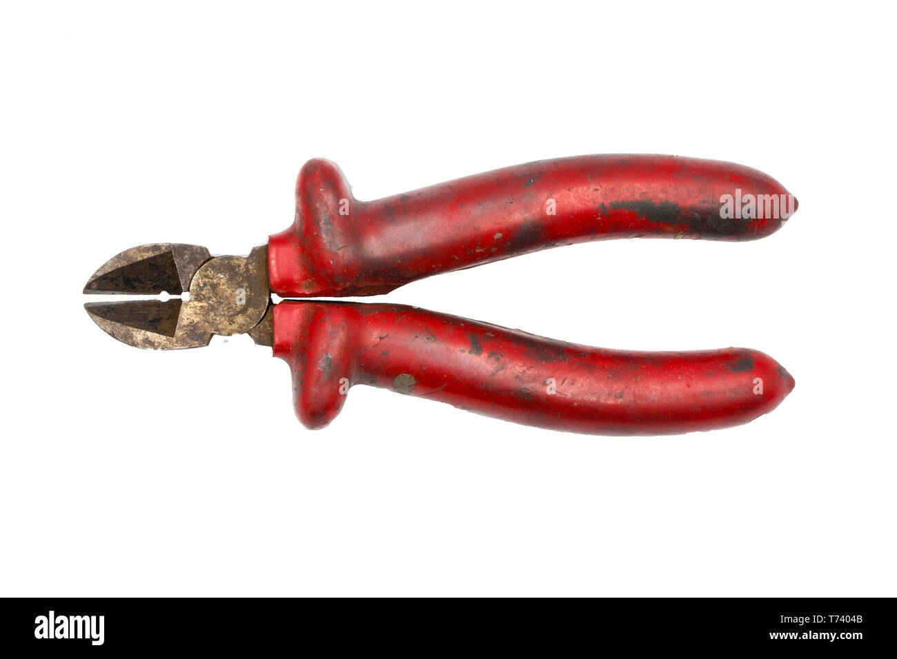 a pair of pliers, old pliers, isolated on white background High