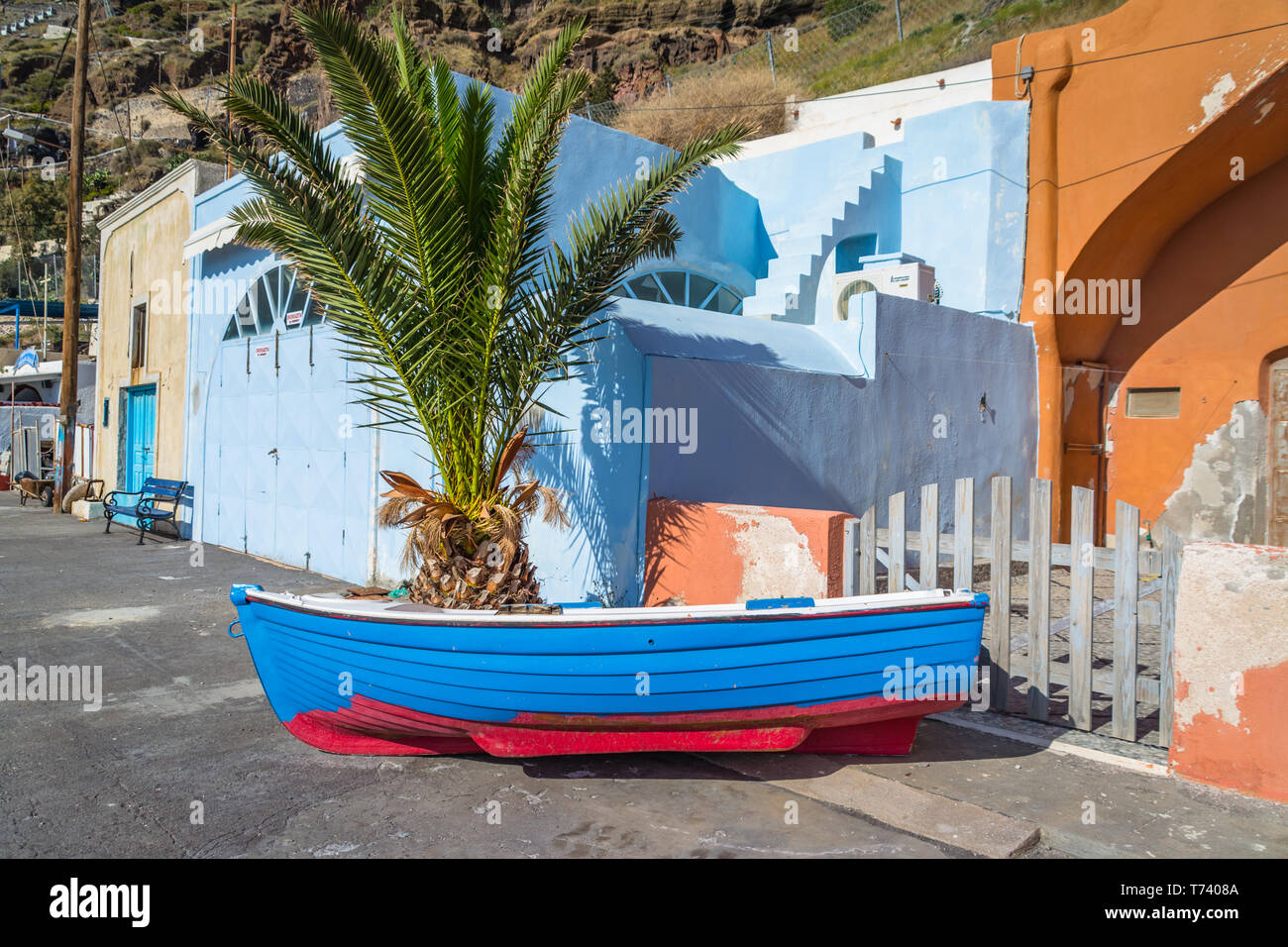 Wooden boat on the shore Stock Photo - Alamy