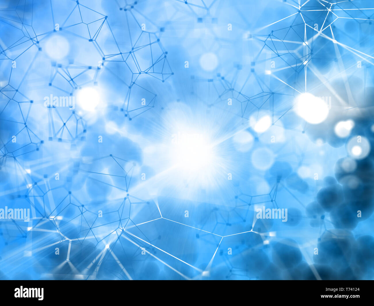 Abstract background with a low poly design with connecting lines and ...