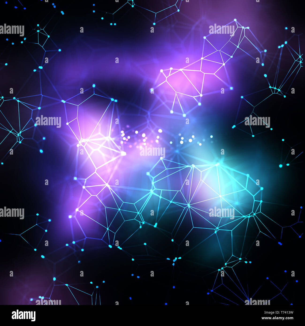Abstract low poly background with connecting dots and lines Stock Photo ...