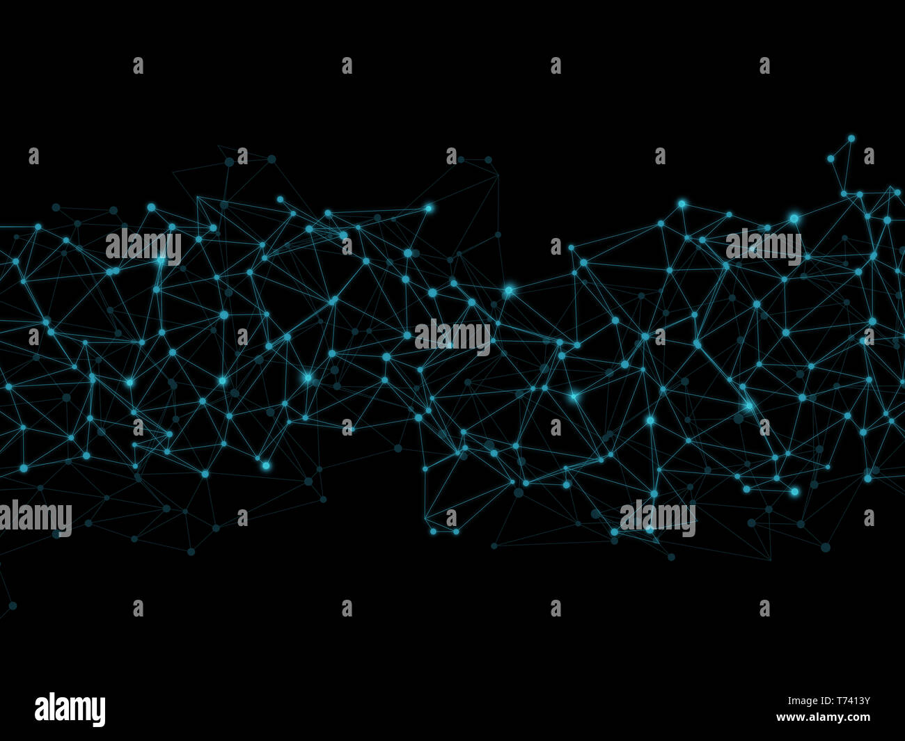 Abstract low poly design with connecting lines and dots Stock Photo - Alamy