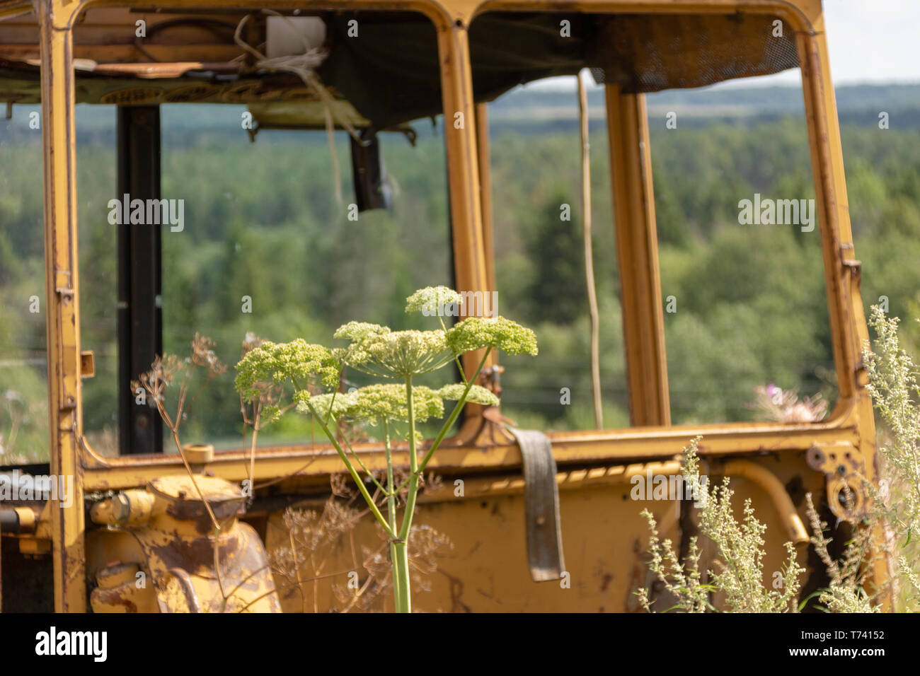 The cabin of the old Soviet truck Stock Photo - Alamy