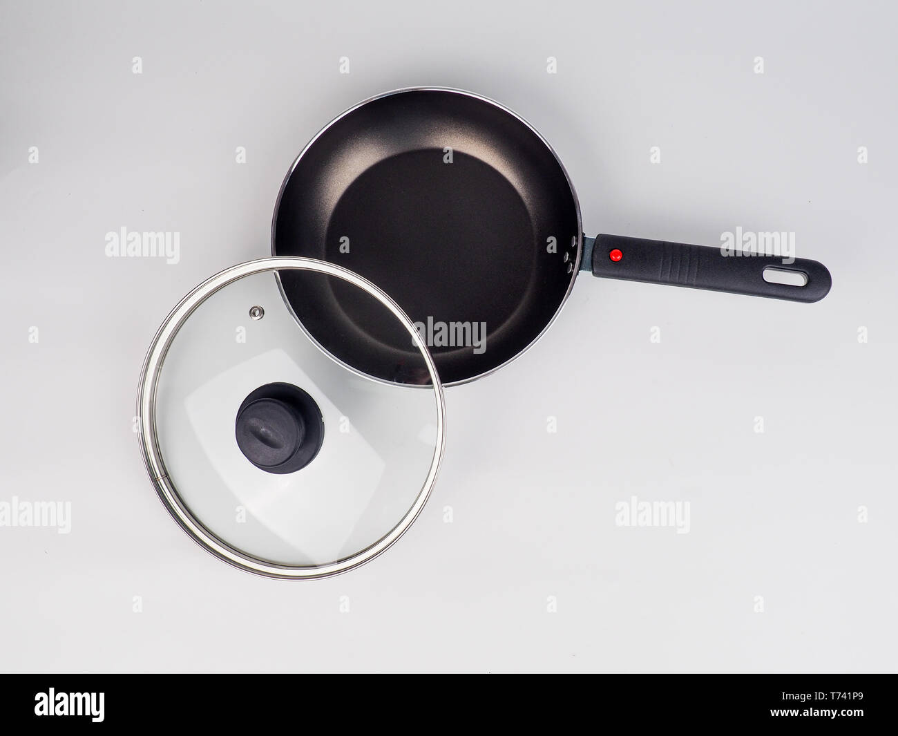 frying and pan glass lid isolated on white background Stock Photo Alamy
