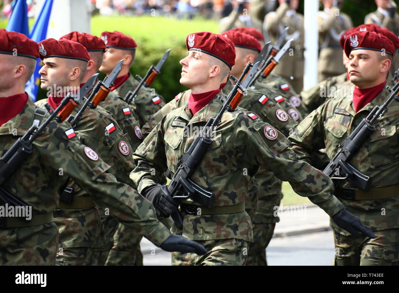 Poland: Soldiers of Polish Army marching during military parade on ...