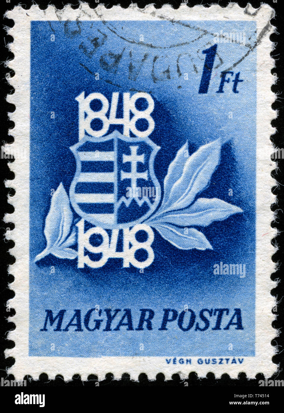 Postage stamp from Hungary in the Cent. of 1848-49 revolution and war of independence series issued in 1948 Stock Photo
