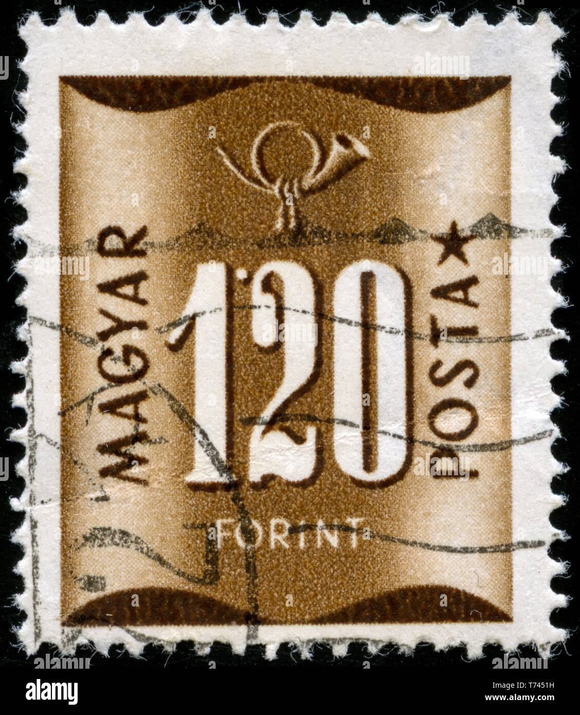 Postage stamp from Hungary in the Postage due series issued in 1951 Stock Photo