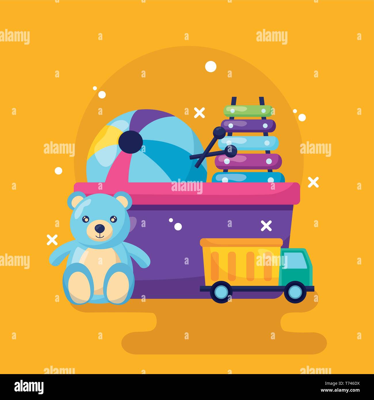 kids toys design Stock Vector