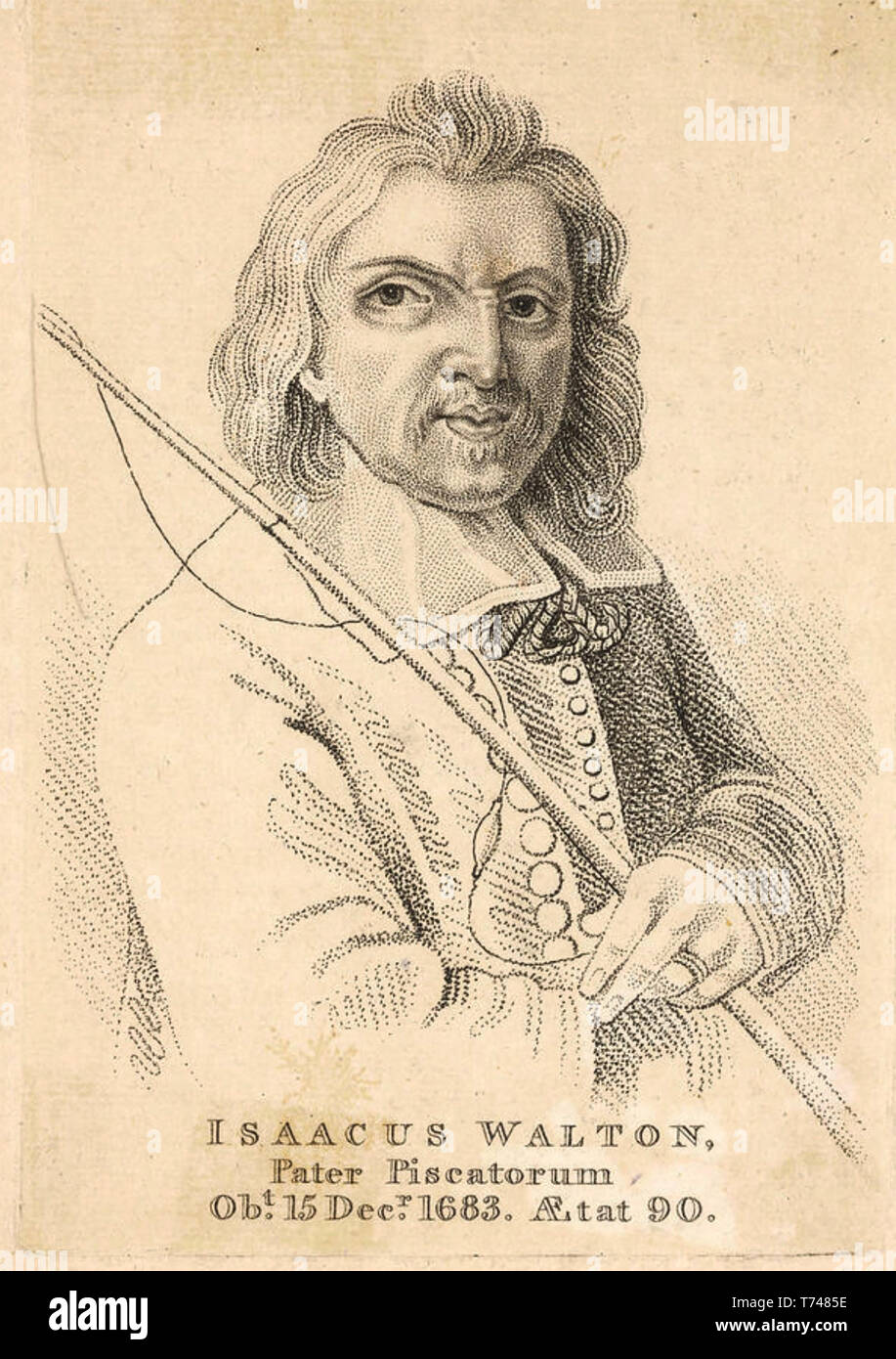 IZAAK WALTON (c 1593-1683) English biographer and writer on angling Stock Photo