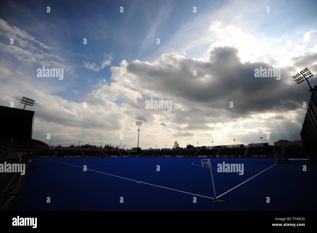 A general view before the FIH Pro League match at the Lee Valley Hockey and Tennis Centre, London. Stock Photo