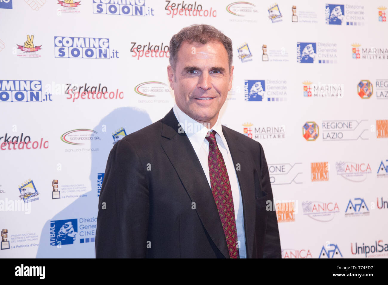 Rome, Italy. 03rd May, 2019. Pino Quartullo Red carpet for the award ceremony of the IX Edition of 'La Pellicola d'Oro' Credit: Matteo Nardone/Pacific Press/Alamy Live News Stock Photo