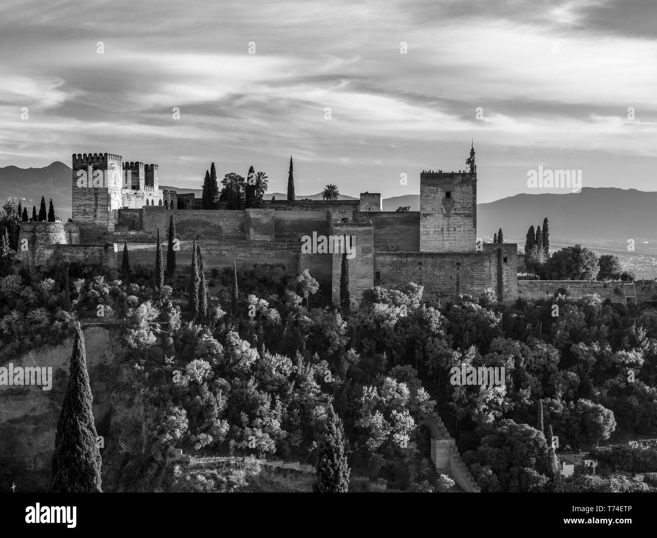 Alhambra palace Black and White Stock Photos & Images Alamy