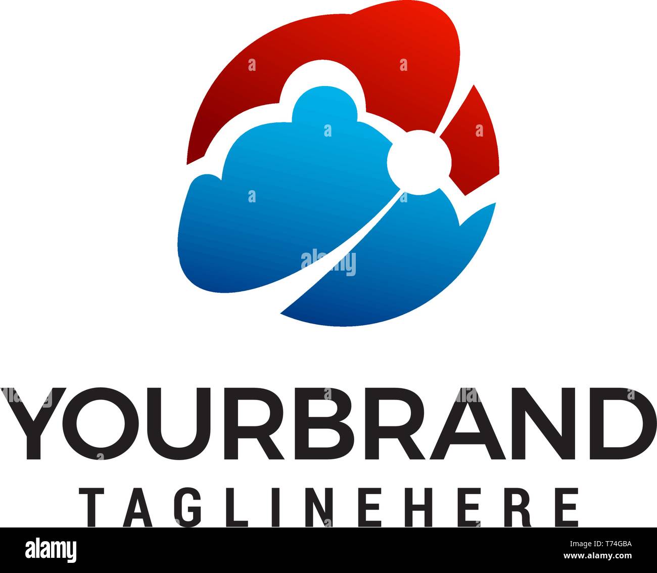 cloud technology logo design concept template vector Stock Vector Image ...