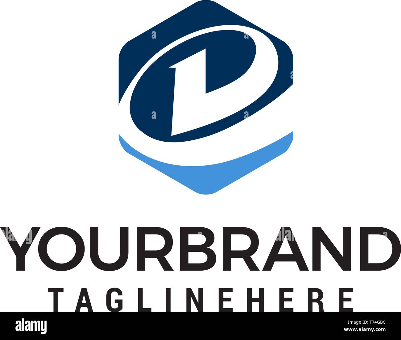 letter d hexagon logo design concept template vector Stock Vector Image ...