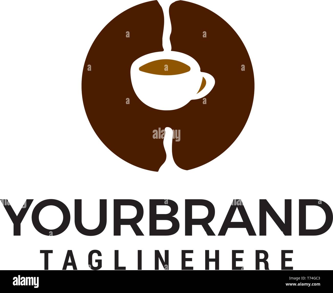 coffee logo design concept template vector Stock Vector