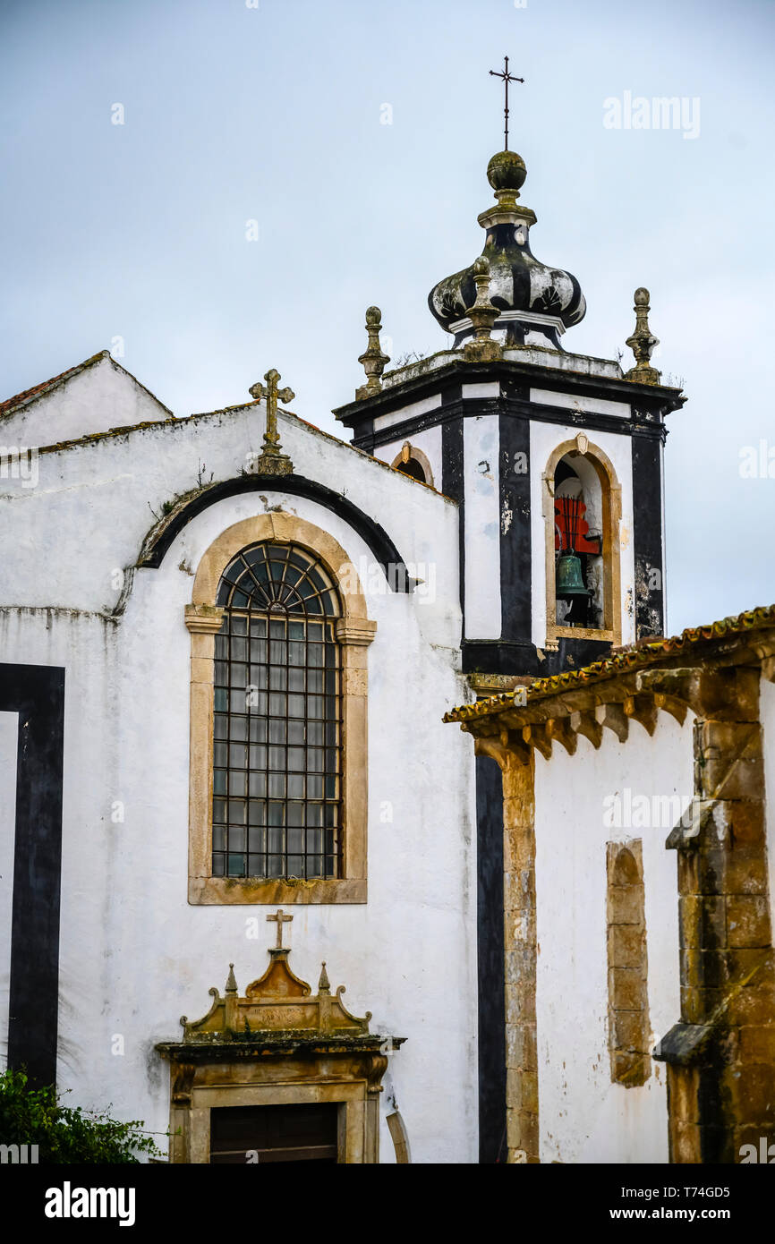 Church exterior; Obidos, Leiria District, Portugal Stock Photo