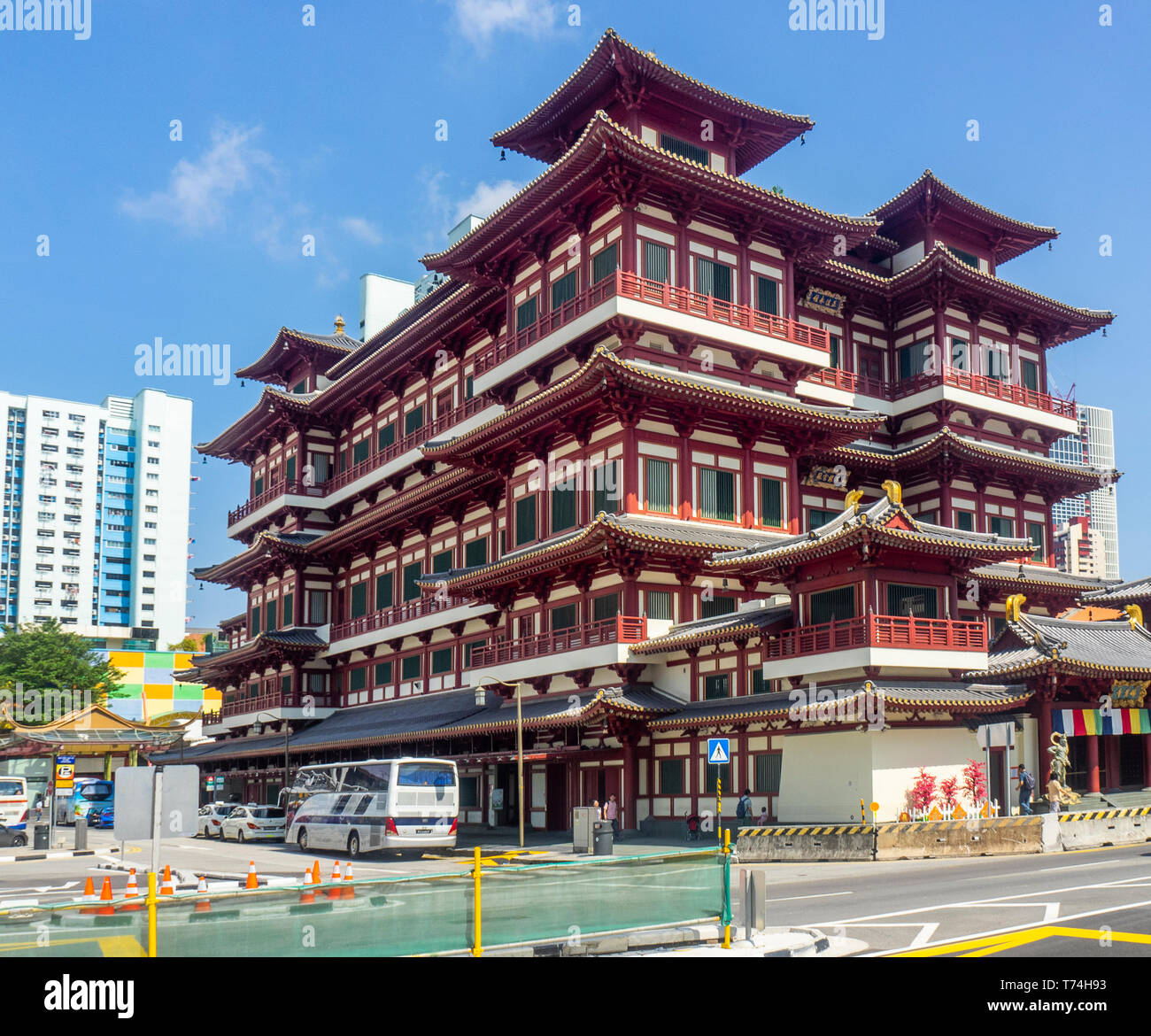 Buddha Tooth Relic Temple and Museum on South Bridge Road Chinatown Singapore. Stock Photo
