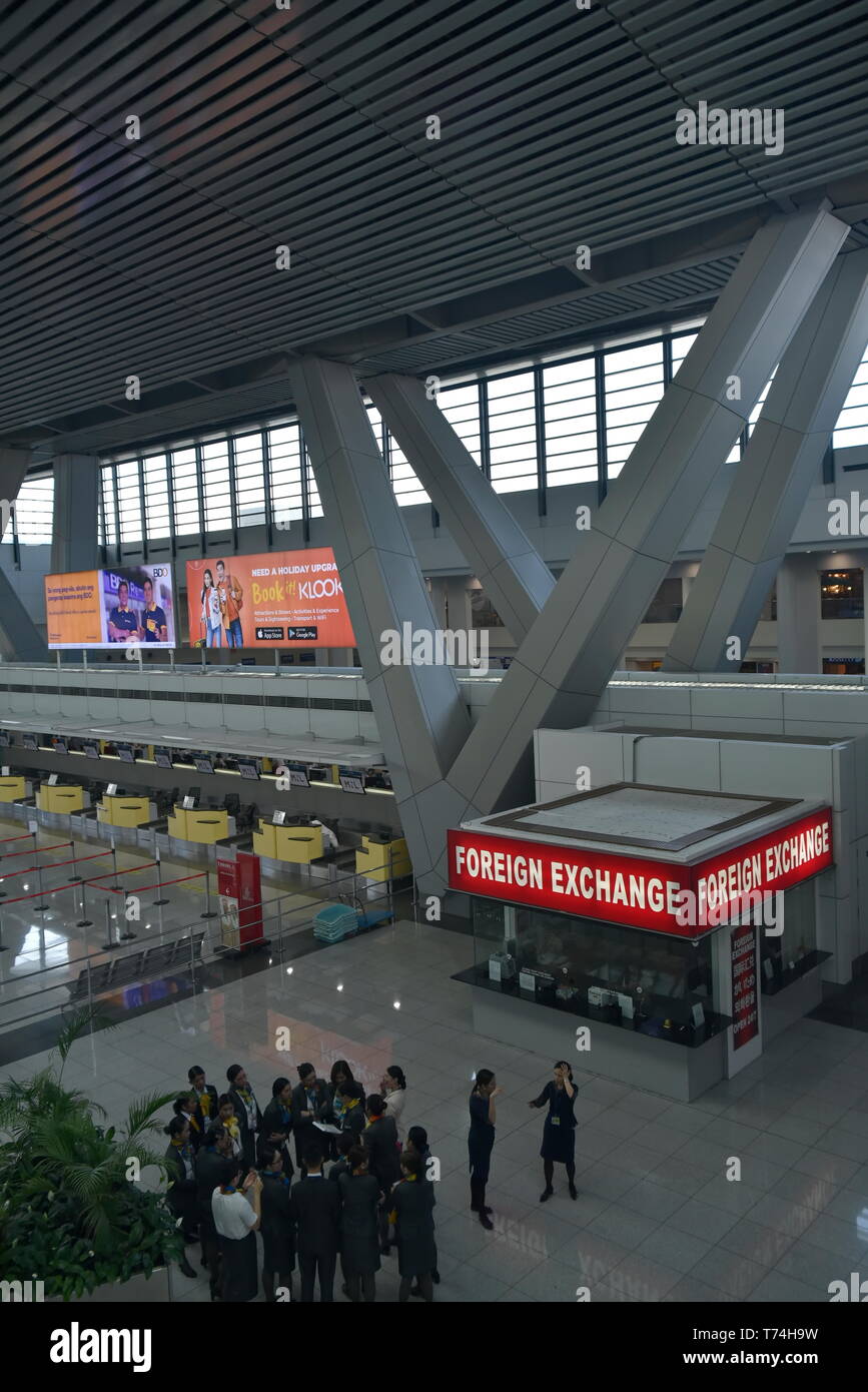 Manila Ninoy Aquino International Airport Terminal 3 or NAIA, Manila, Philippines, April 12, 2019, Terminal 3 Is the largest and newest terminal at Ma Stock Photo