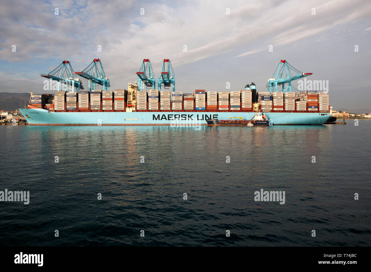 Maersk Line ship APM Terminals container ship port at Algeciras, Cadiz