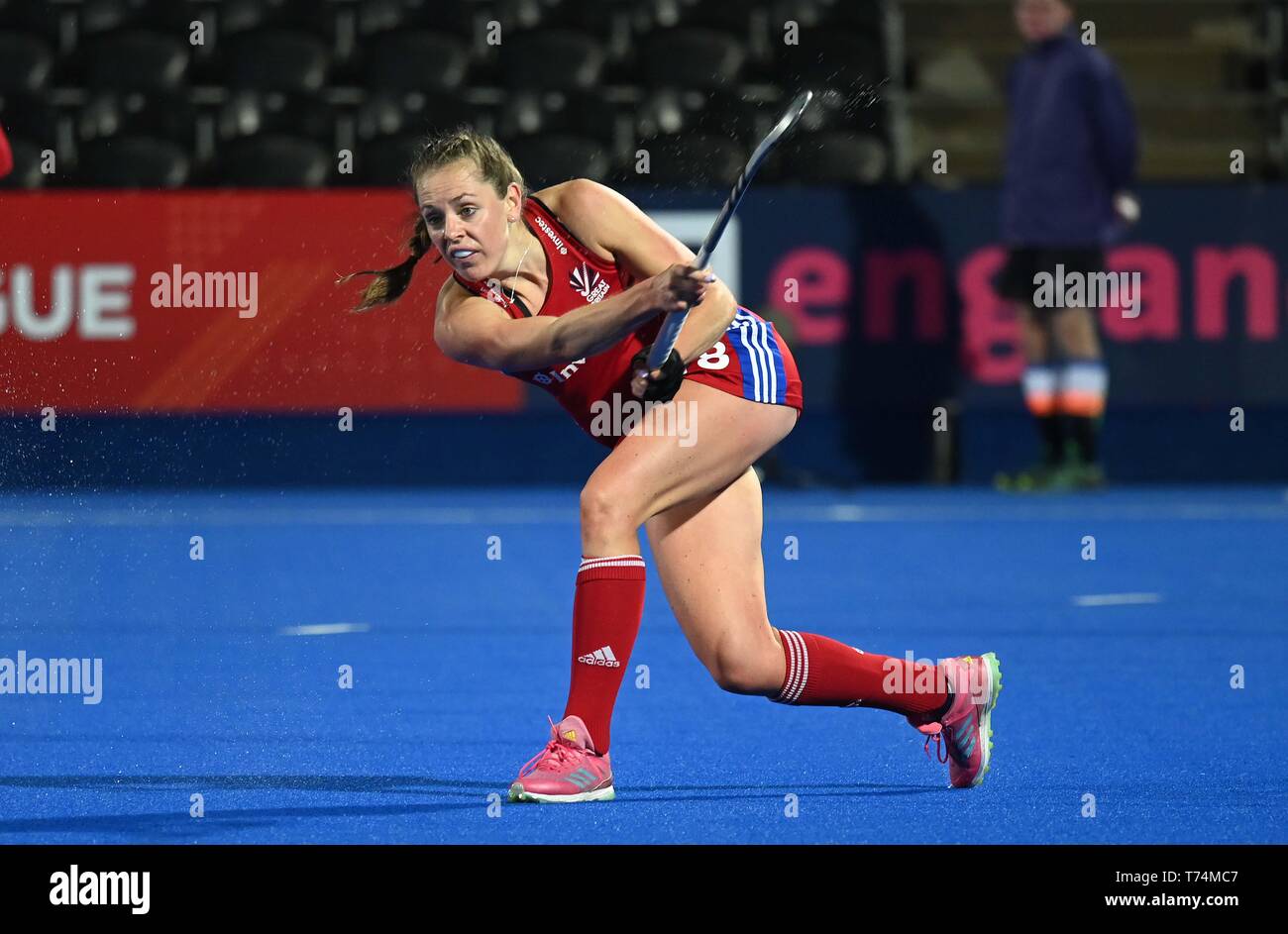 London, UK. 3rd May, 2019. Giselle Ansley (Great Britian). Great Britain v China. Womens hockey. FIH Pro League. Lee Valley Hockey and Tennis Centre. London, UK. 03rd May, 2019. Credit: Sport In Pictures/Alamy Live News Stock Photo