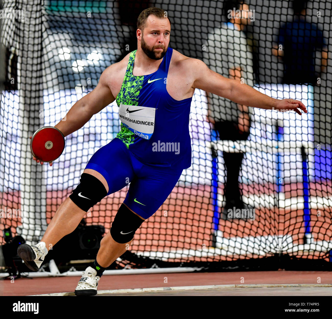 Doha Qatar 3rd May 2019 Lukas Weisshaidinger Of Of Austria Competes During The Men S Discus Throw Final At 2019 Iaaf Diamond League At Khalifa International Stadium In Doha Qatar May 3 2019