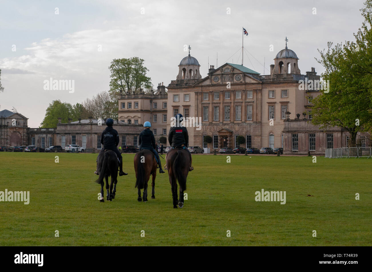 Badminton, Gloucestershire, United Kingdom, 4th May 2019, Horse including Oliver Townend riding Cillnabradden Evo returning to the stables ahead of the Cross Country Phase of the 2019 Mitsubishi Motors Badminton Horse Trials, Credit:Jonathan Clarke/Alamy Live News Stock Photo